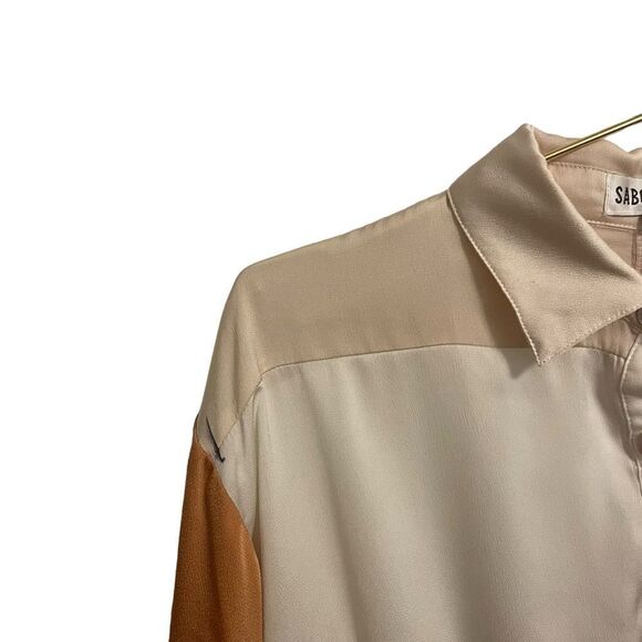 Sabo Luxe Indiana Colorblock Mini Long Sleeve Dress Size Small - Picture 5 of 8